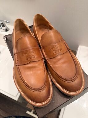 Gucci Brown Leather Penny Loafers